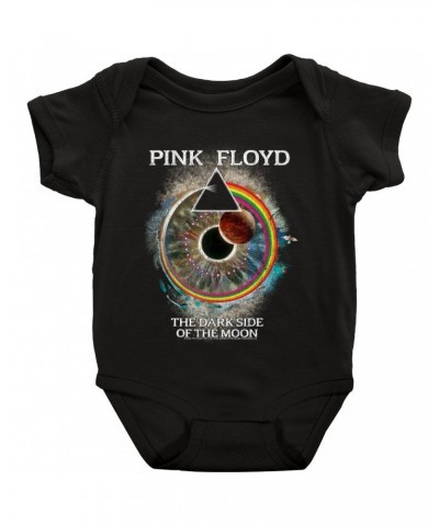 Pink Floyd Baby Short Sleeve Bodysuit | Dark Side Of The Moon Pulse Remix Bodysuit $6.58 Kids