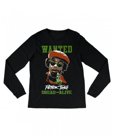 Peter Tosh Long Sleeve Shirt | Wanted Dread And Live Shirt $14.08 Shirts