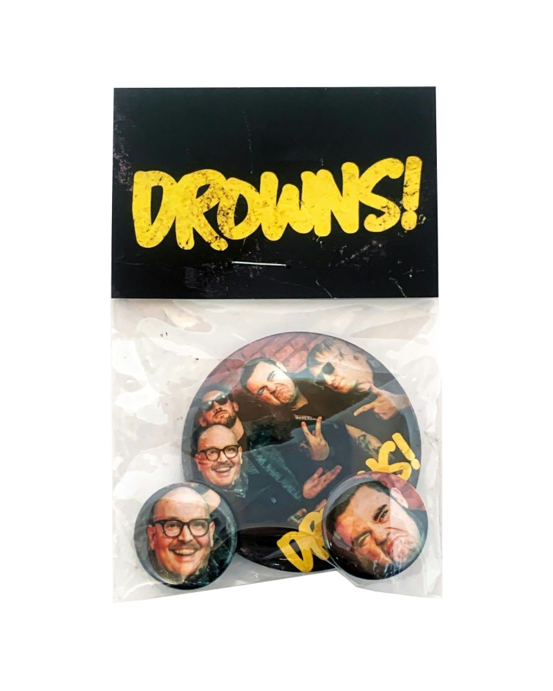 The Drowns Know Who You Are - 4 1" & 1 2.25" Button Pack in Bag w/ Hang Card $6.22 Accessories