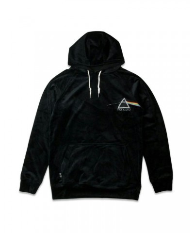 Pink Floyd Dark Side Velour Hooded Pullover Black $23.40 Sweatshirts